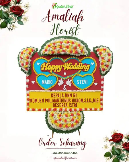 Papan Bunga Pernikahan Sewu